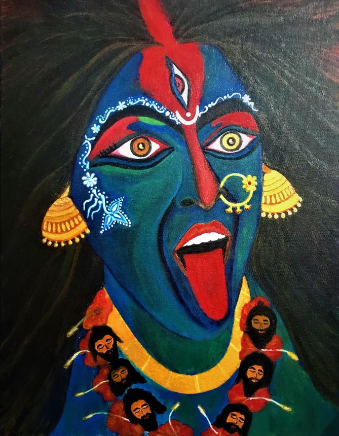 Angry Maa Kali Drawing, Kali Mata Drawing, How to draw Maa kali, Diwali  Drawing, oil pastel colour - YouTube